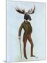 Moose in Suit Full-Fab Funky-Mounted Art Print