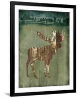 Moose In The Field-OnRei-Framed Art Print
