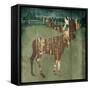 Moose In The Field-OnRei-Framed Stretched Canvas