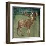 Moose In The Field-OnRei-Framed Art Print