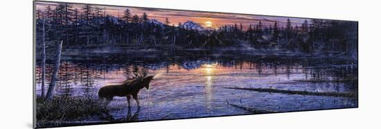 Moose Lake-Jeff Tift-Mounted Giclee Print