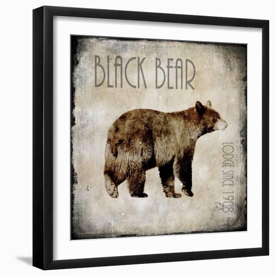 Moose Lodge 2 - Black Bear-LightBoxJournal-Framed Giclee Print