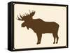 Moose Lodge Art-Joanne Paynter Design-Framed Stretched Canvas