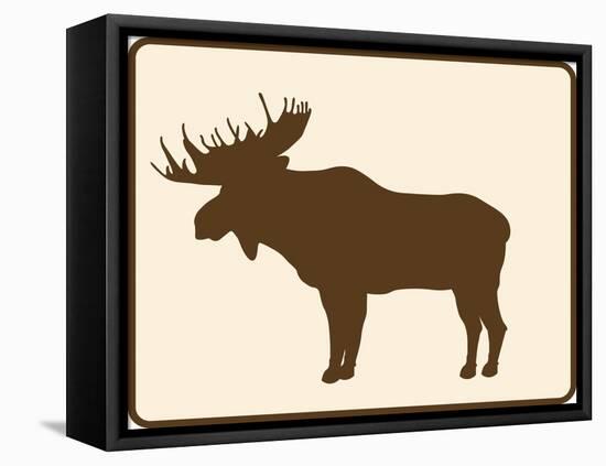 Moose Lodge Art-Joanne Paynter Design-Framed Stretched Canvas
