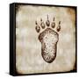 Moose Lodge - Bear Track-LightBoxJournal-Framed Stretched Canvas