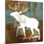 Moose on Abstract-Michael Marcon-Mounted Art Print