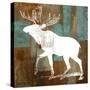 Moose on Abstract-Michael Marcon-Stretched Canvas