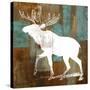 Moose on Abstract-Michael Marcon-Stretched Canvas