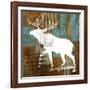 Moose on Abstract-Michael Marcon-Framed Art Print