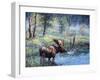 Moose Painting 1-Jeff Tift-Framed Giclee Print