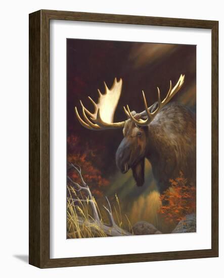 Moose Portrait-Leo Stans-Framed Art Print