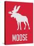 Moose Red-NaxArt-Stretched Canvas