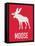Moose Red-NaxArt-Framed Stretched Canvas