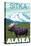 Moose Scene, Sitka, Alaska-Lantern Press-Stretched Canvas