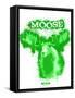 Moose Spray Paint Green-Anthony Salinas-Framed Stretched Canvas