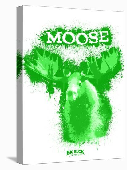 Moose Spray Paint Green-Anthony Salinas-Stretched Canvas