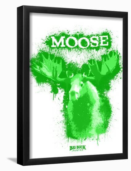 Moose Spray Paint Green-Anthony Salinas-Framed Poster