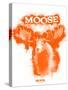 Moose Spray Paint Orange-Anthony Salinas-Stretched Canvas