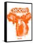 Moose Spray Paint Orange-Anthony Salinas-Framed Stretched Canvas