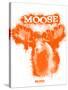 Moose Spray Paint Orange-Anthony Salinas-Stretched Canvas