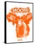 Moose Spray Paint Orange-Anthony Salinas-Framed Stretched Canvas
