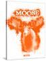Moose Spray Paint Orange-Anthony Salinas-Stretched Canvas