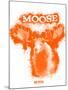 Moose Spray Paint Orange-Anthony Salinas-Mounted Poster