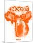 Moose Spray Paint Orange-Anthony Salinas-Mounted Poster