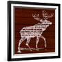 Moose Text-null-Framed Premium Giclee Print