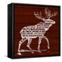 Moose Text-null-Framed Stretched Canvas