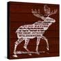 Moose Text-null-Stretched Canvas