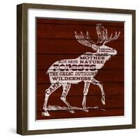 Moose Text-null-Framed Art Print