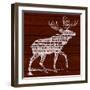 Moose Text-null-Framed Art Print