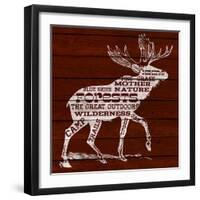 Moose Text-null-Framed Art Print