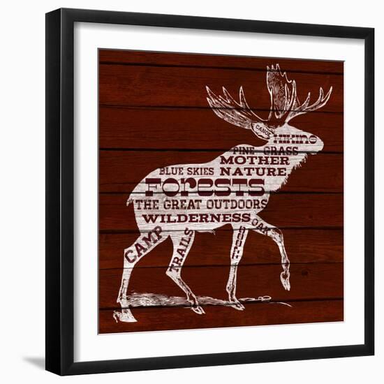 Moose Text-null-Framed Premium Giclee Print