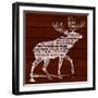 Moose Text-null-Framed Premium Giclee Print