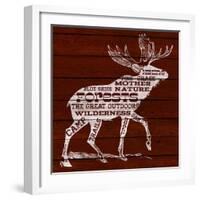 Moose Text-null-Framed Premium Giclee Print