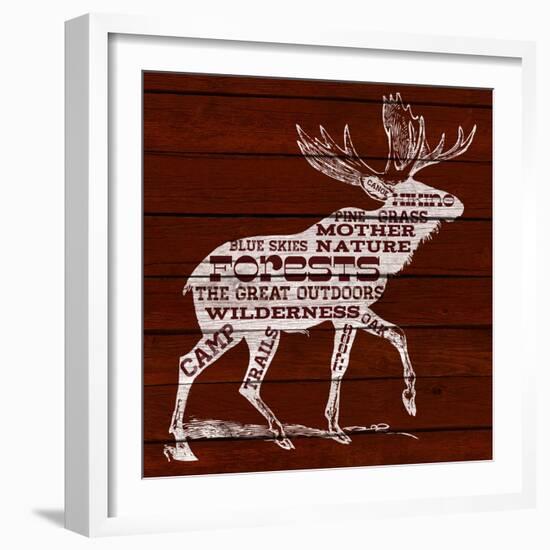 Moose Text-null-Framed Premium Giclee Print