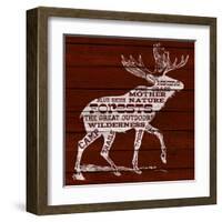 Moose Text-null-Framed Art Print