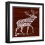 Moose Text-null-Framed Art Print