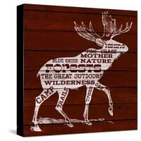 Moose Text-null-Stretched Canvas