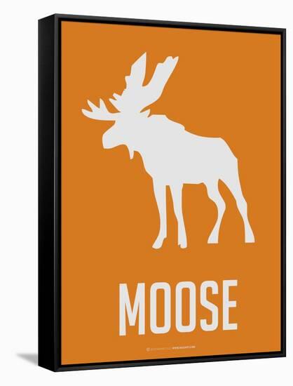 Moose White-NaxArt-Framed Stretched Canvas