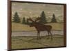 Moose-Robin Betterley-Mounted Premium Giclee Print