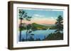 Moosehead Lake, Maine, View of Blue Ridge Mountain and the Lake-Lantern Press-Framed Art Print