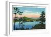 Moosehead Lake, Maine, View of Blue Ridge Mountain and the Lake-Lantern Press-Framed Art Print