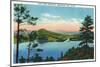 Moosehead Lake, Maine, View of Blue Ridge Mountain and the Lake-Lantern Press-Mounted Art Print