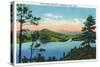 Moosehead Lake, Maine, View of Blue Ridge Mountain and the Lake-Lantern Press-Stretched Canvas