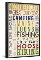 Moosehead Lake, Maine-Lantern Press-Framed Art Print