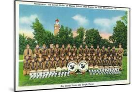 Mooseheart, Illinois, View of the Boy Scout Drum and Bugle Corps-Lantern Press-Mounted Art Print