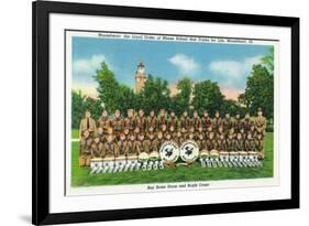 Mooseheart, Illinois, View of the Boy Scout Drum and Bugle Corps-Lantern Press-Framed Art Print